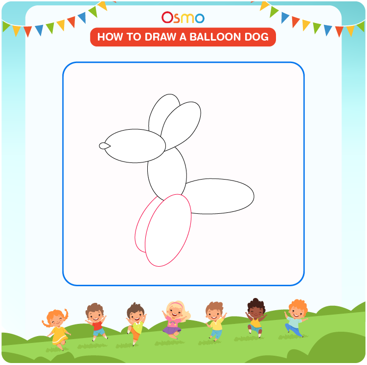 how to draw a balloon dog - 6