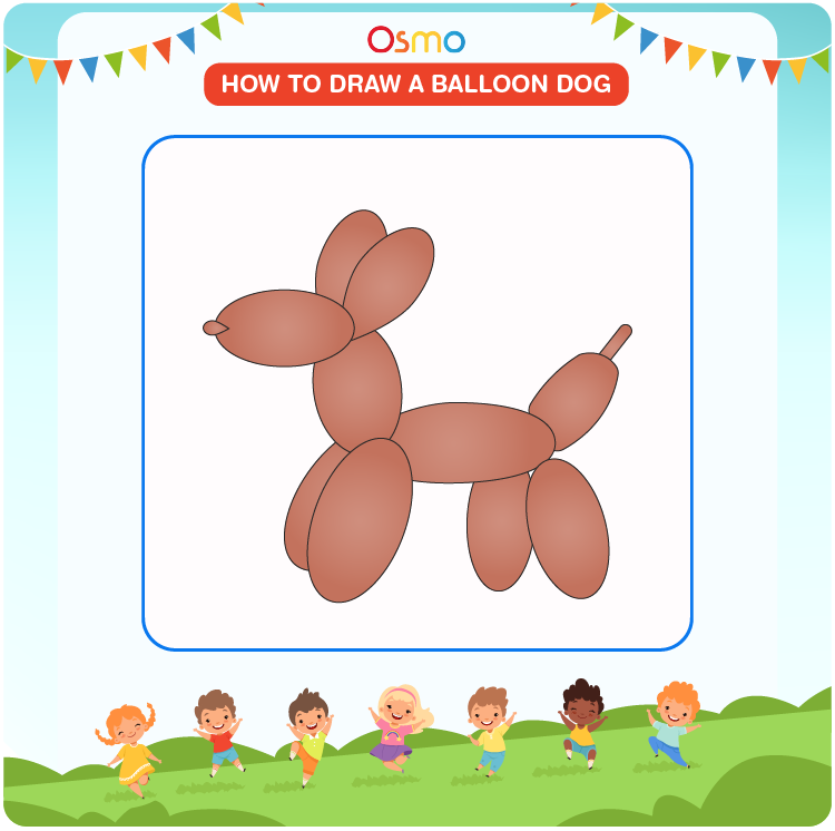 how to draw a balloon dog - 9