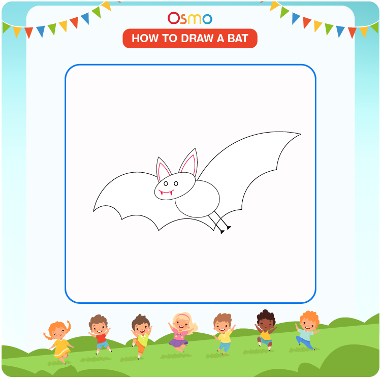 How to Draw a Bat | A Step-by-Step Tutorial for Kids