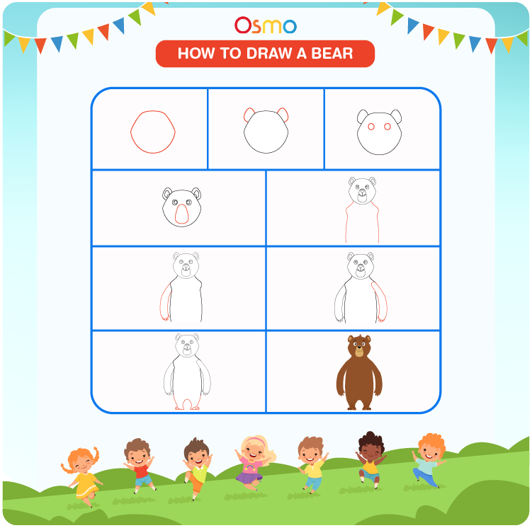 printable how to draw a bear