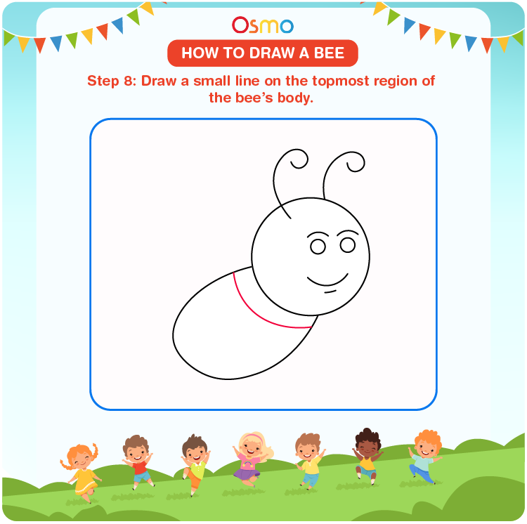 how to draw a bee - 8