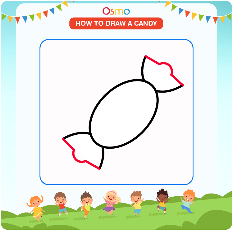 How to draw a candy - 4