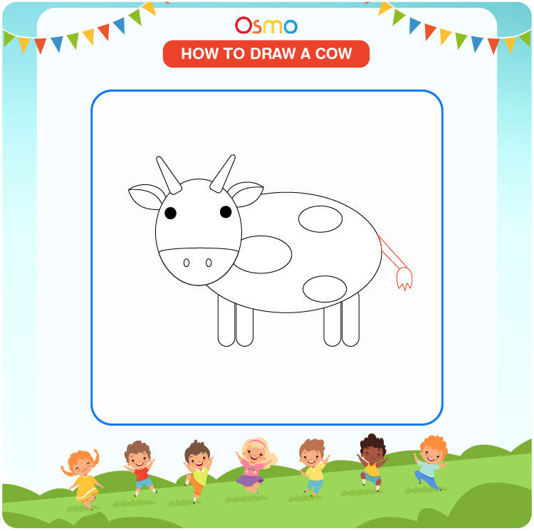 how to draw a cow - 8