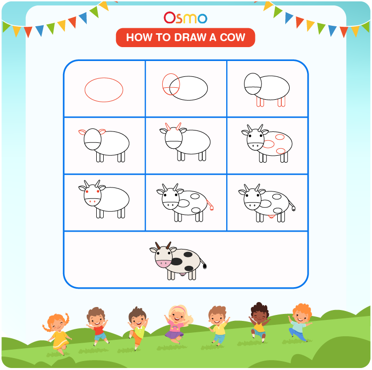 how to draw a cow - 11