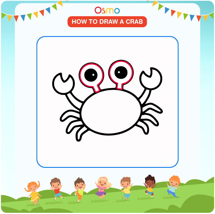 how to draw a crab - 7
