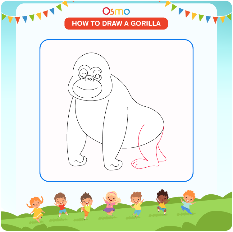 how to draw a gorilla - 5