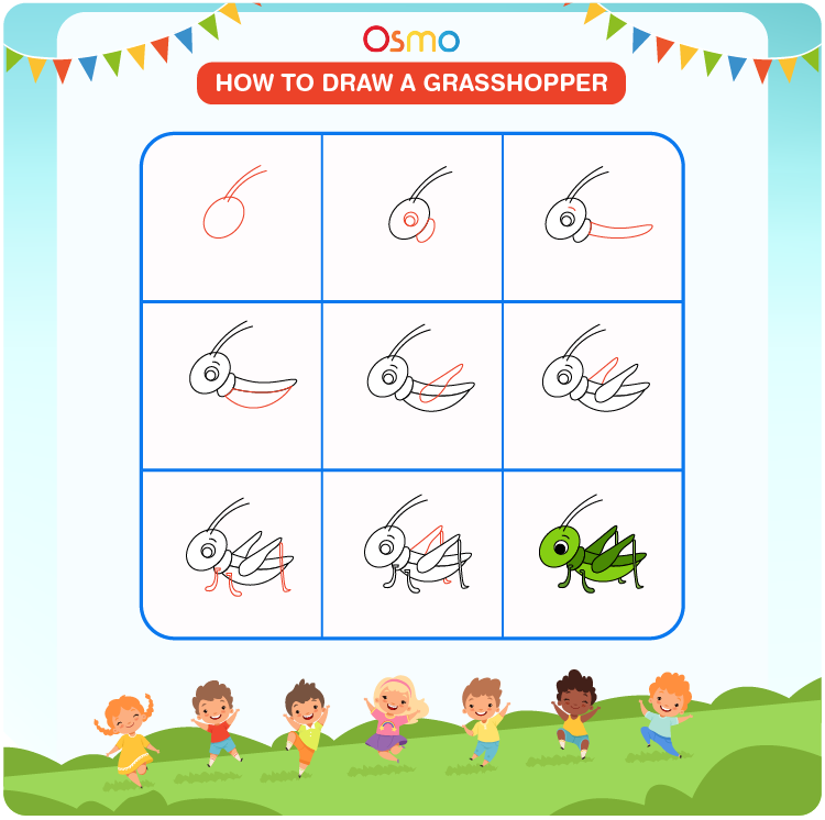 How to Draw a Grasshopper- 10