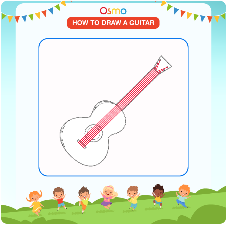 how to draw a guitar - 7