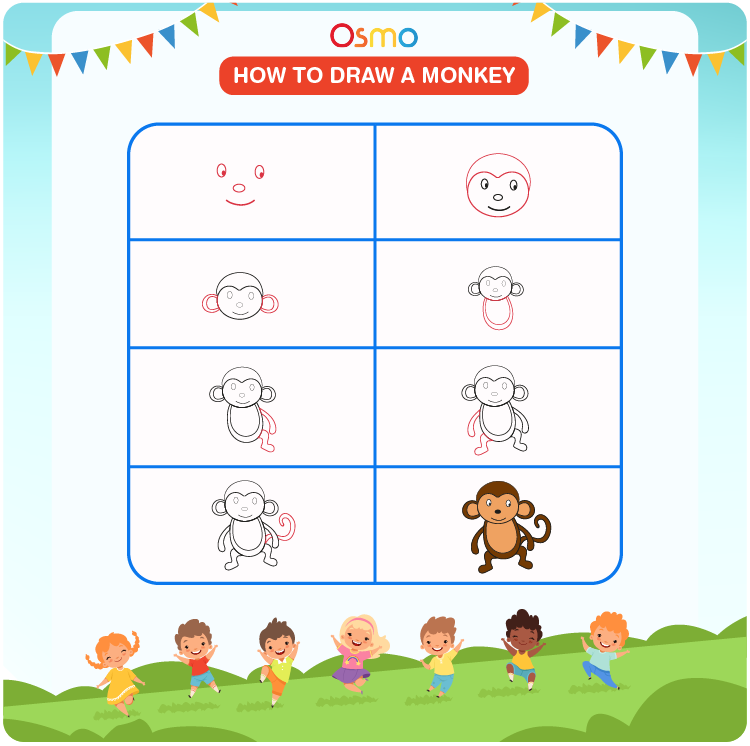 how to draw a monkey - 9