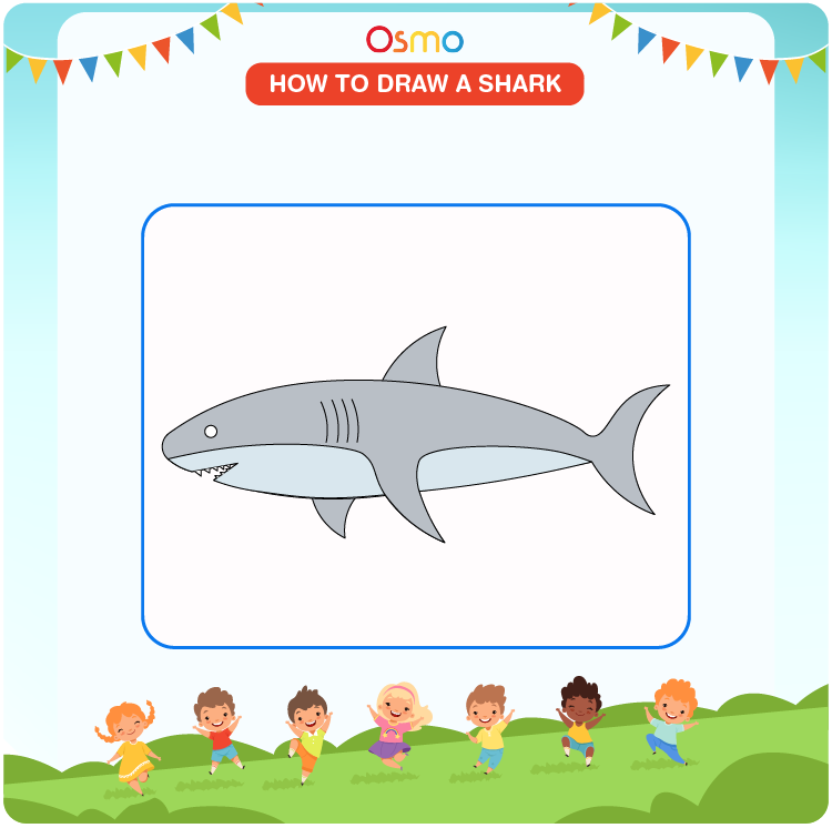 how to draw a shark - 8