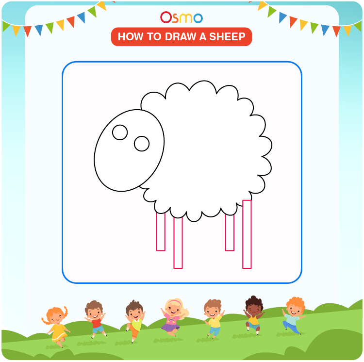 how to draw a sheep - 3