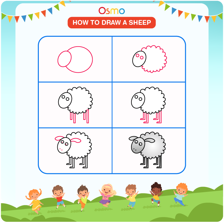 how to draw a sheep - 7