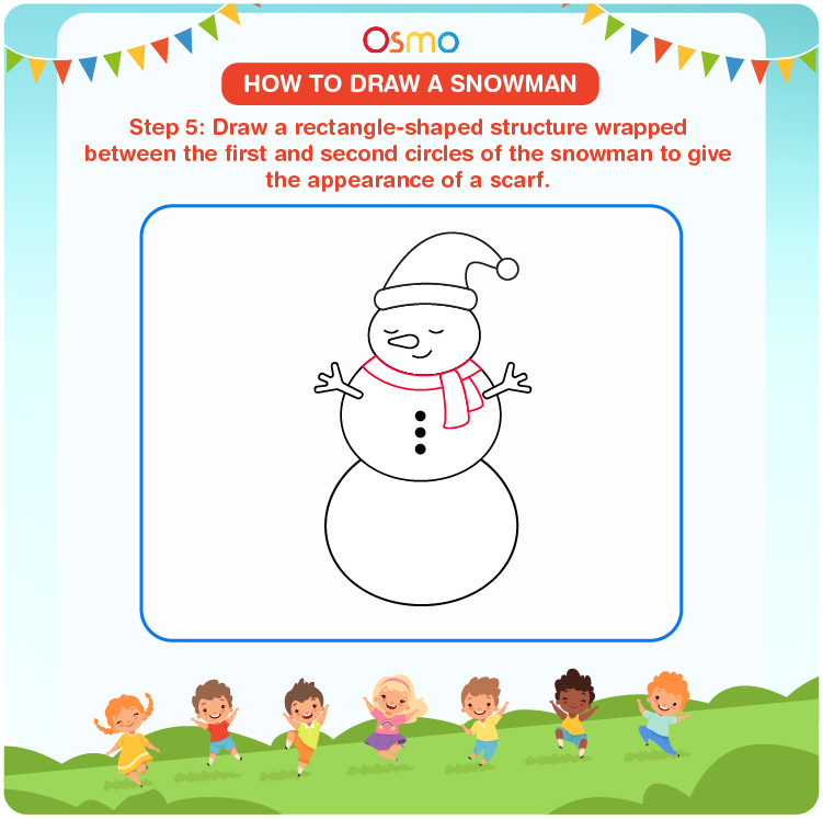 how to draw a snowman - 5