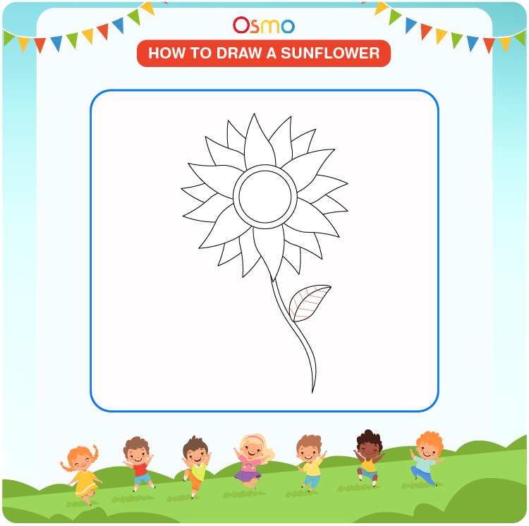 how to draw a sunflower - 8
