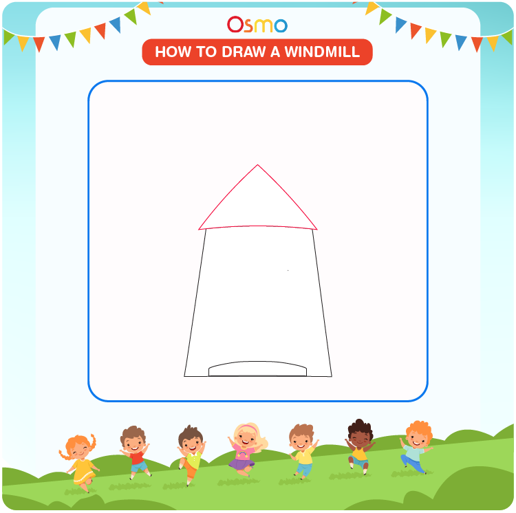 how to draw a windmill - 2