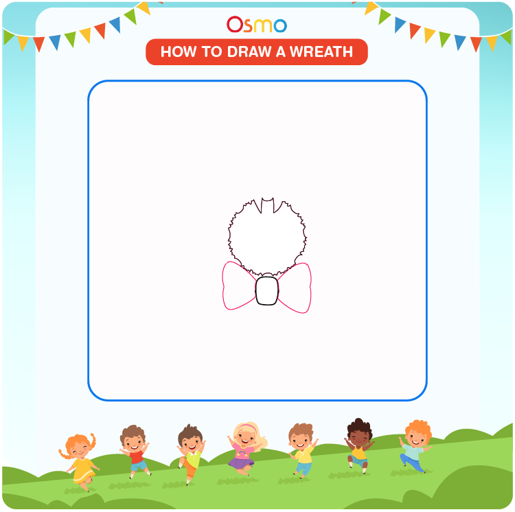 how to draw a wreath- 3