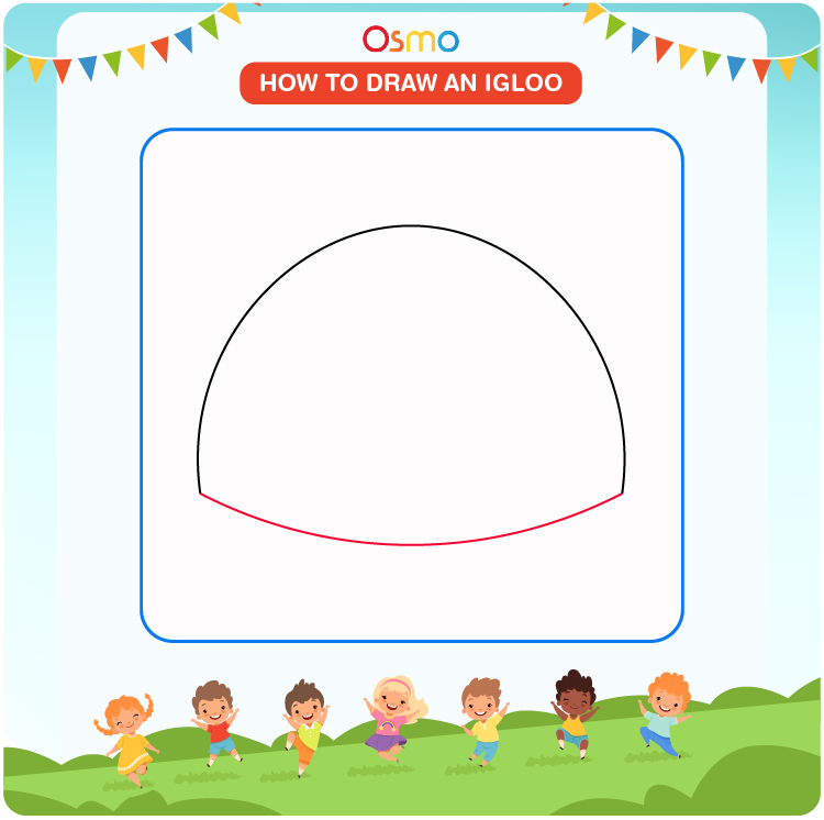how to draw an igloo- 2