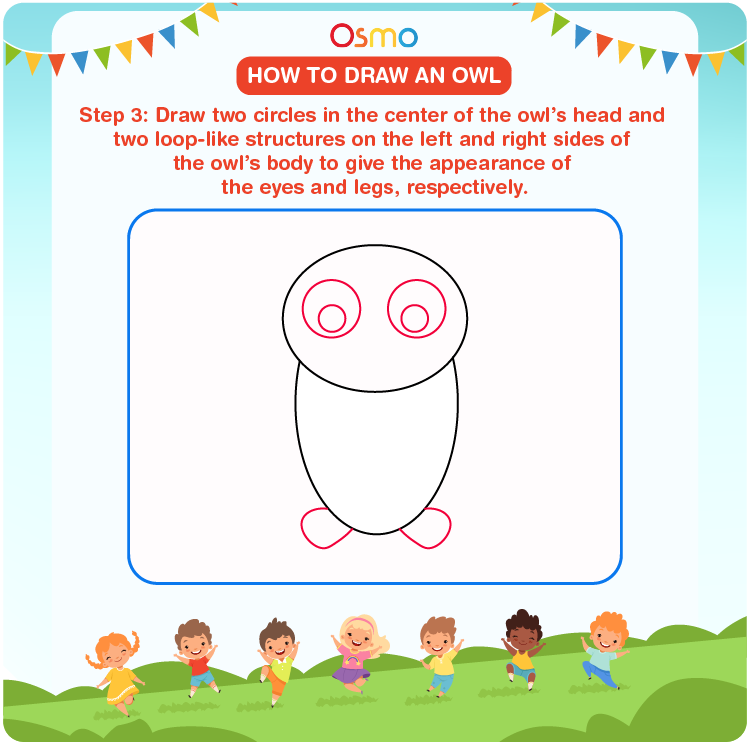 how to draw an owl - 3