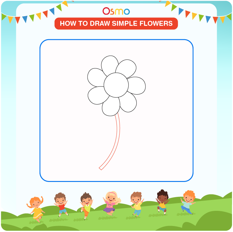 how to draw simple flowers - 4