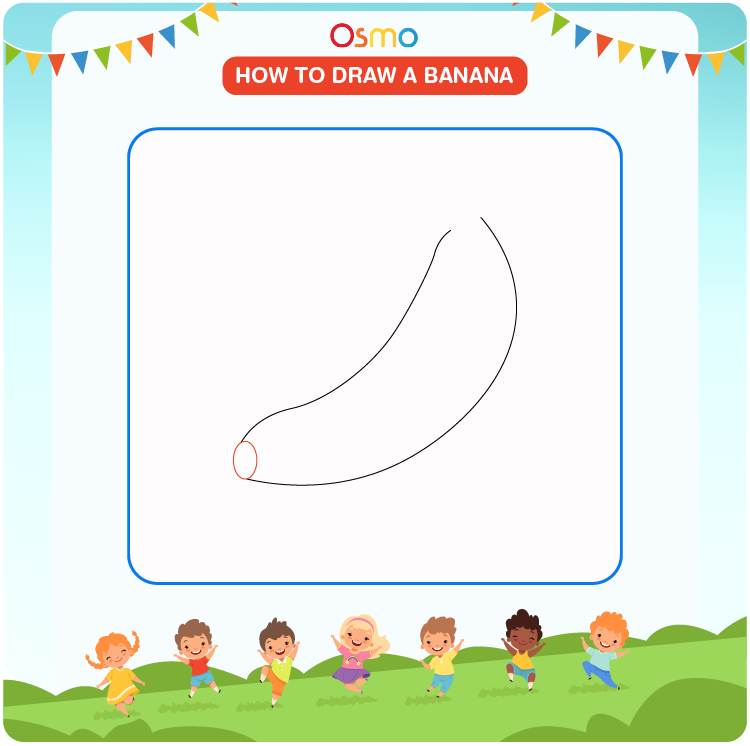 how to draw a banana- 3