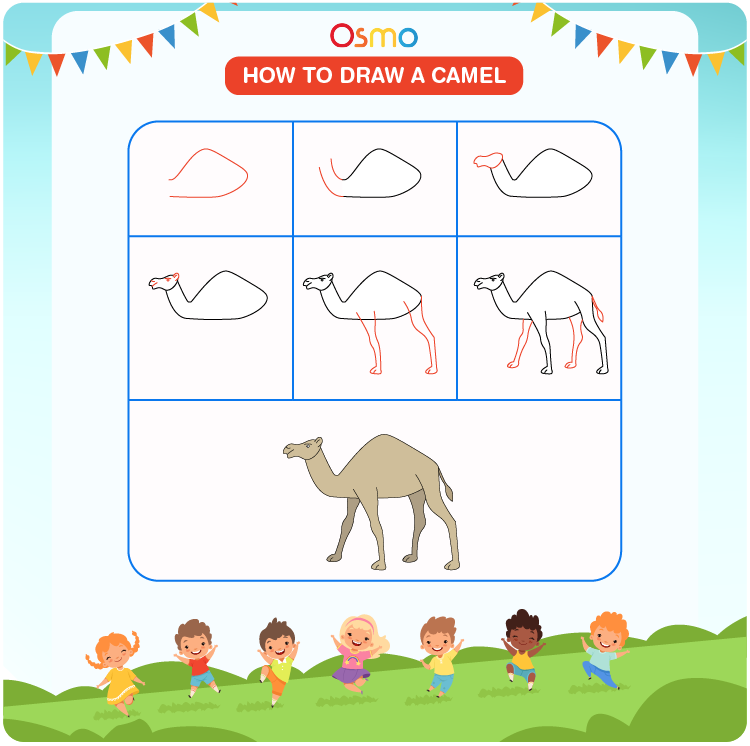 How to Draw a Camel | A Step-by-Step Tutorial for Kids