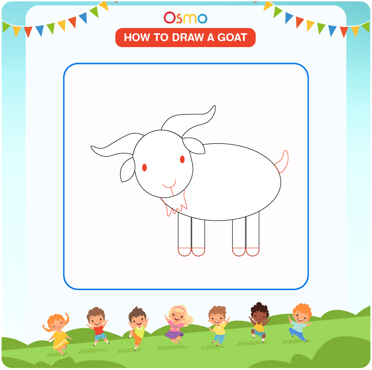 how to draw a goat - 5