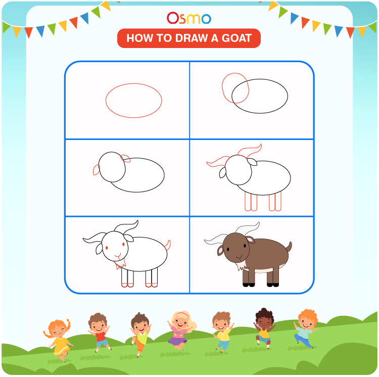 printable how to draw a goat 