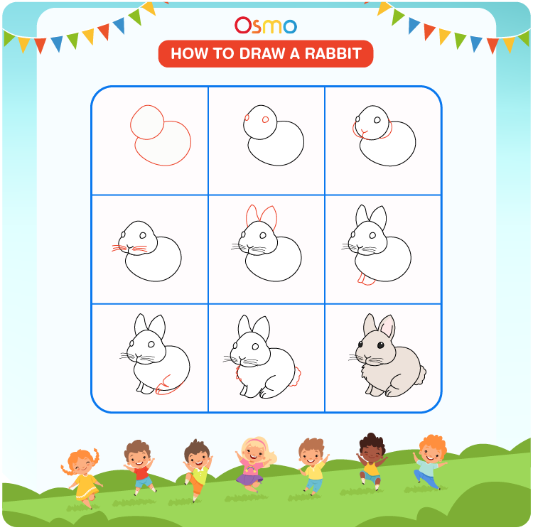 How to Draw a Rabbit | A Step-by-Step Tutorial for Kids