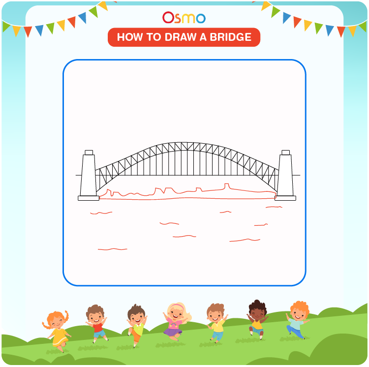 How to Draw a Bridge  Really Easy Drawing Tutorial
