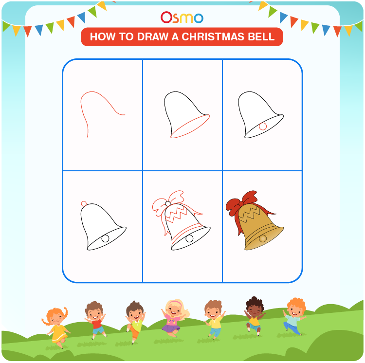 How to Draw a Christmas Bell  A Step-by-Step Tutorial for Kids