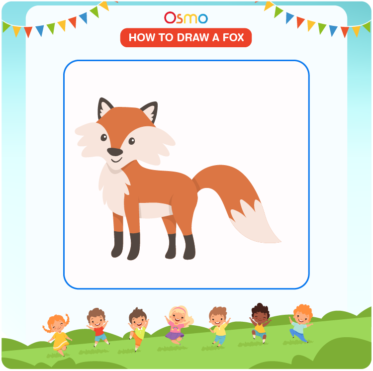 Drawing lesson for children. Drawing tutorial with fox Step by step repeats  the picture. Kids activity art page for book. Vector illustration. 22356791  Vector Art at Vecteezy