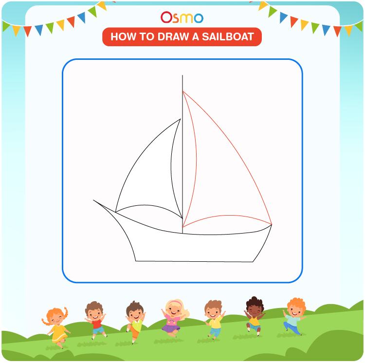 sailboat how to draw step by step