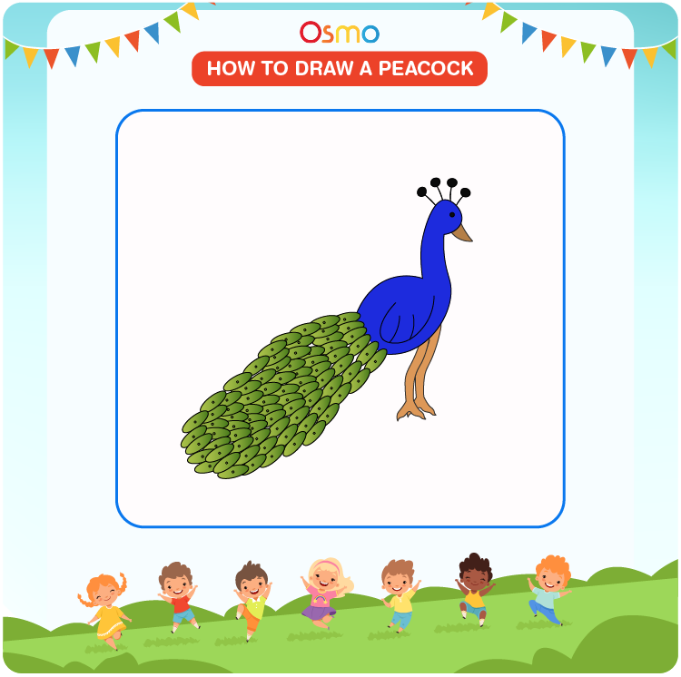 Easy drawing of peacock || Beautiful drawing of peacock for beginners -  YouTube