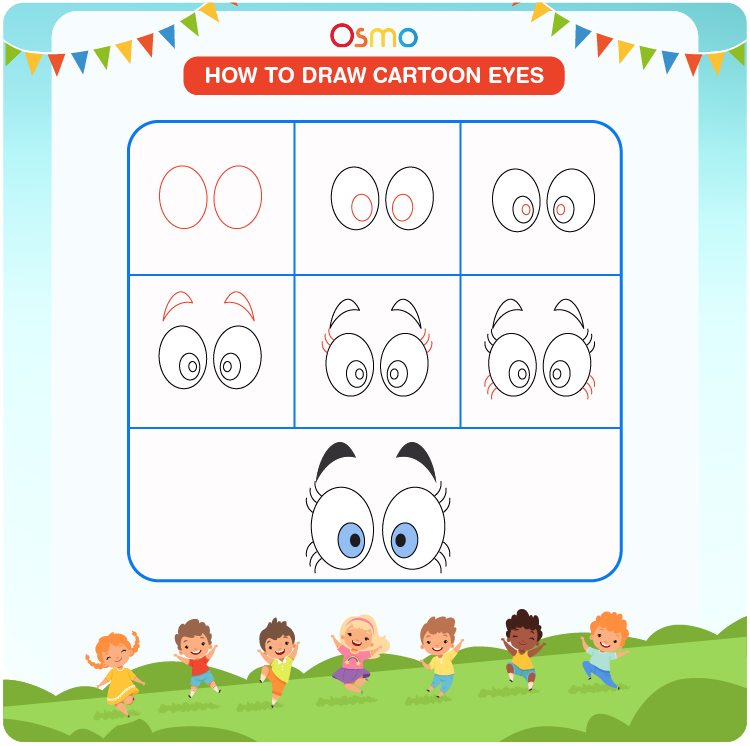 How to Draw Cartoon Eyes | A Step-by-Step Tutorial for Kids