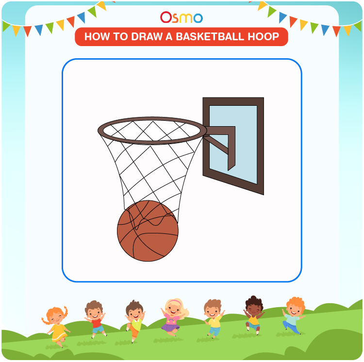How to Draw a Basketball Hoop  A Step-by-Step Tutorial for Kids