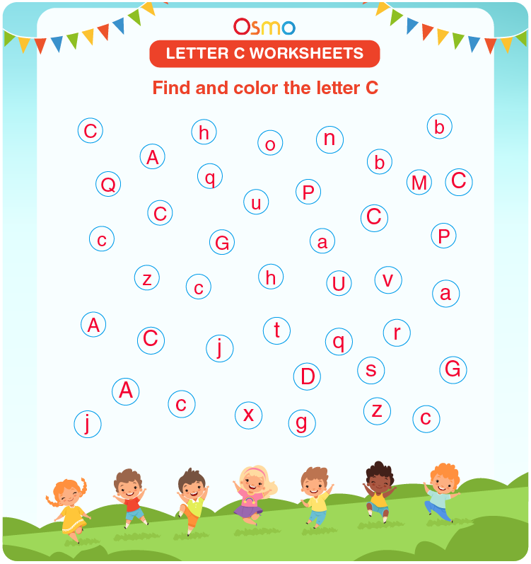 identify letter c worksheet