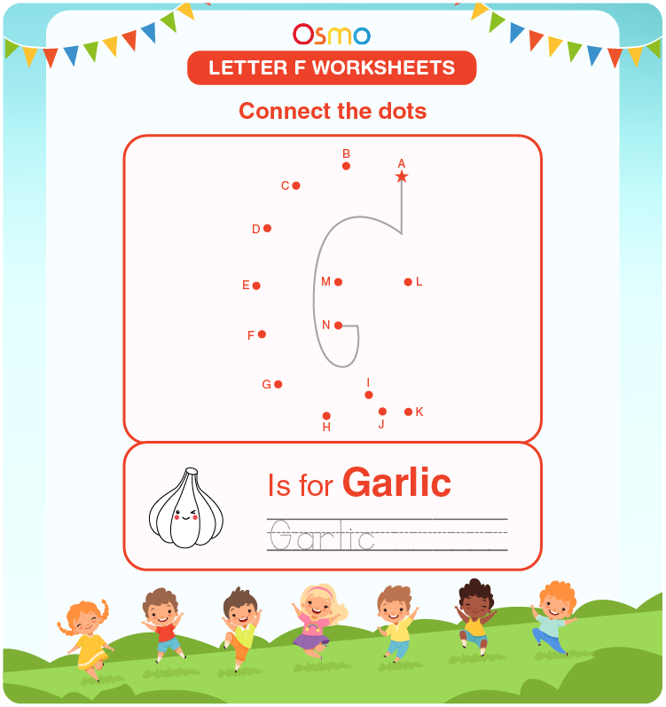 Letter g connect the dots worksheet