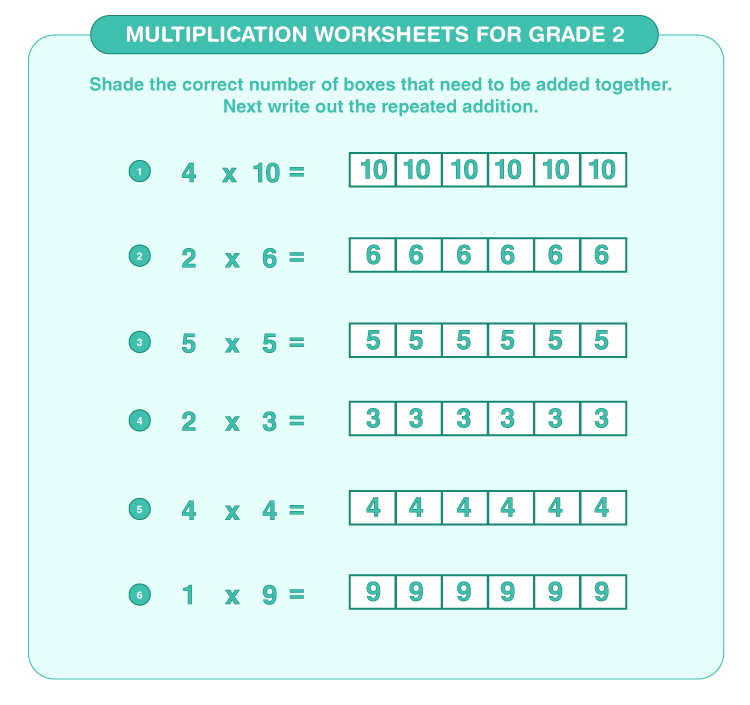 Practice multiplication worksheets: Free printable multiplication worksheet for grade 2