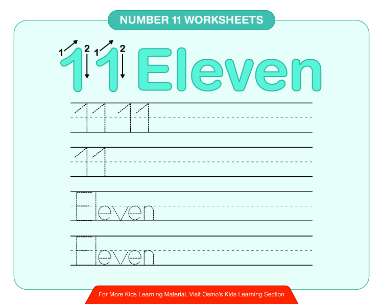 Number 11 Worksheets
