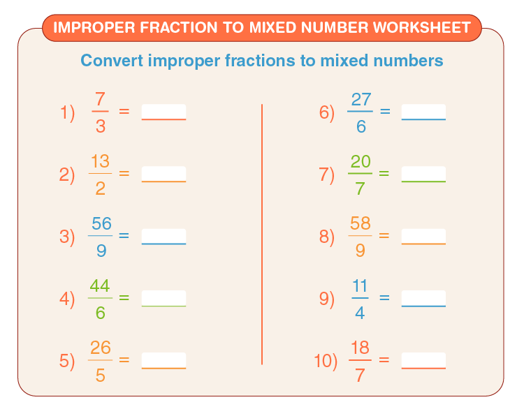 Food Recipes With Mixed Numbers And Fractions Worksheet Deporecipe co