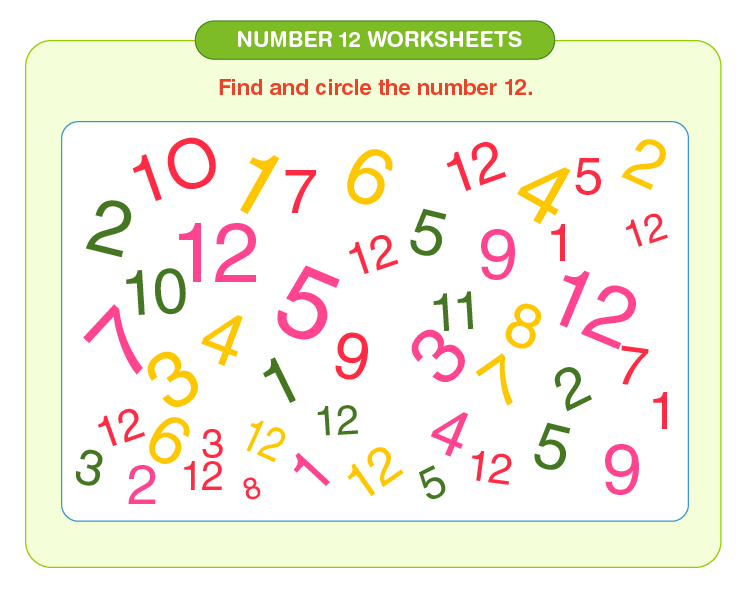Find Number 12 Worksheet