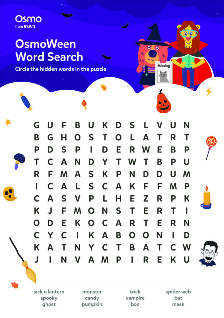 Halloween Word Search Worksheet