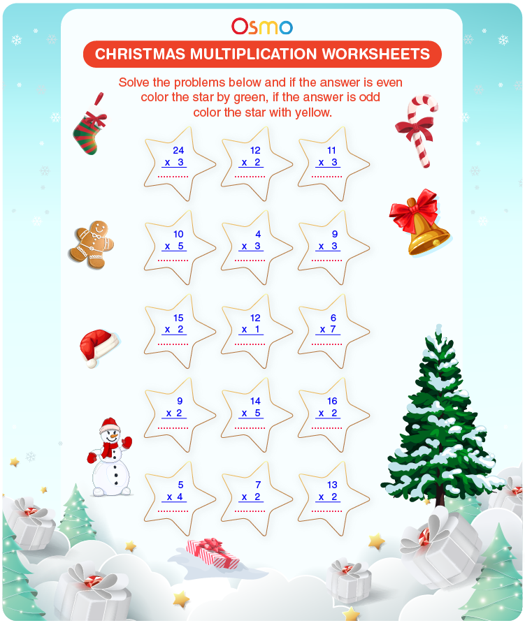 Christmas Multiplication Worksheets: Download Free Printables 