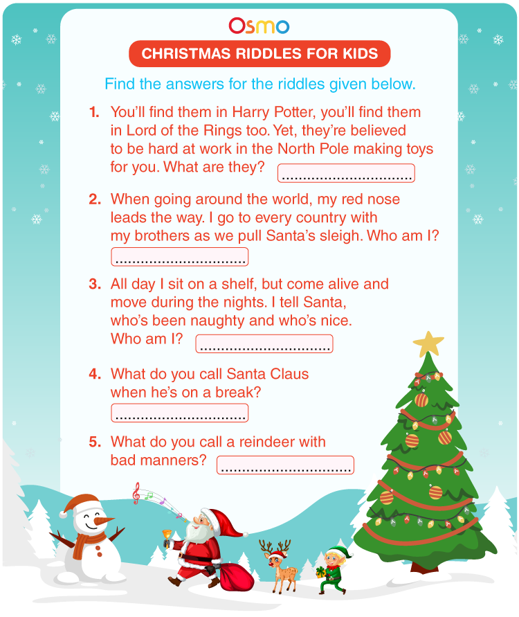 Christmas-themed riddles for kids