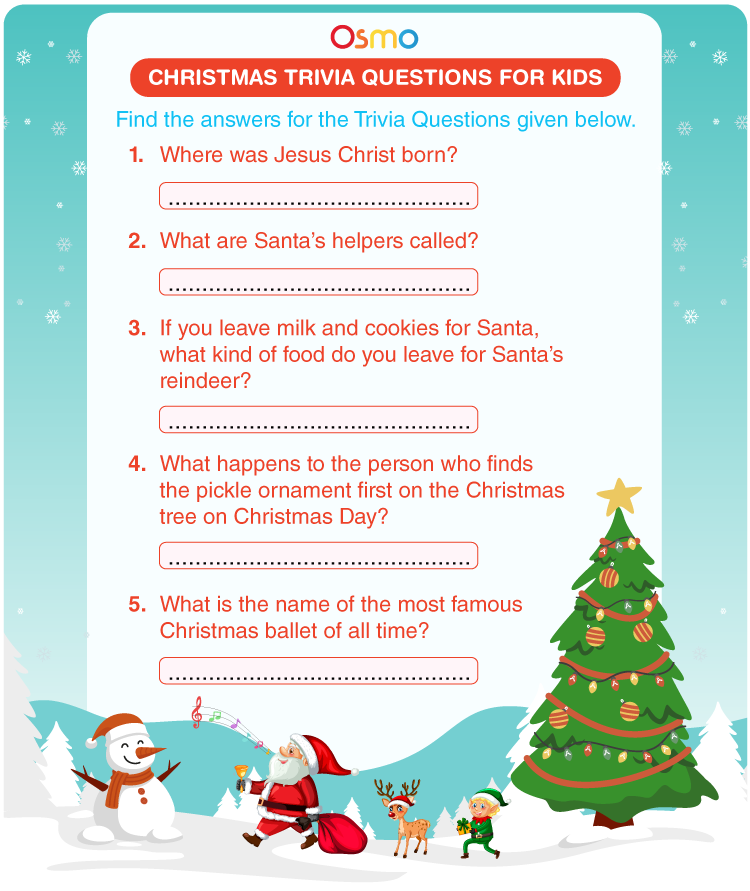 Christmas-themed trivia questions for kids