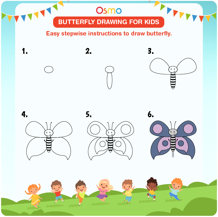 Butterfly Drawing for Kids