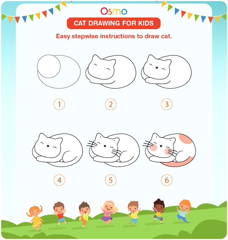 Cat Drawing for Kids