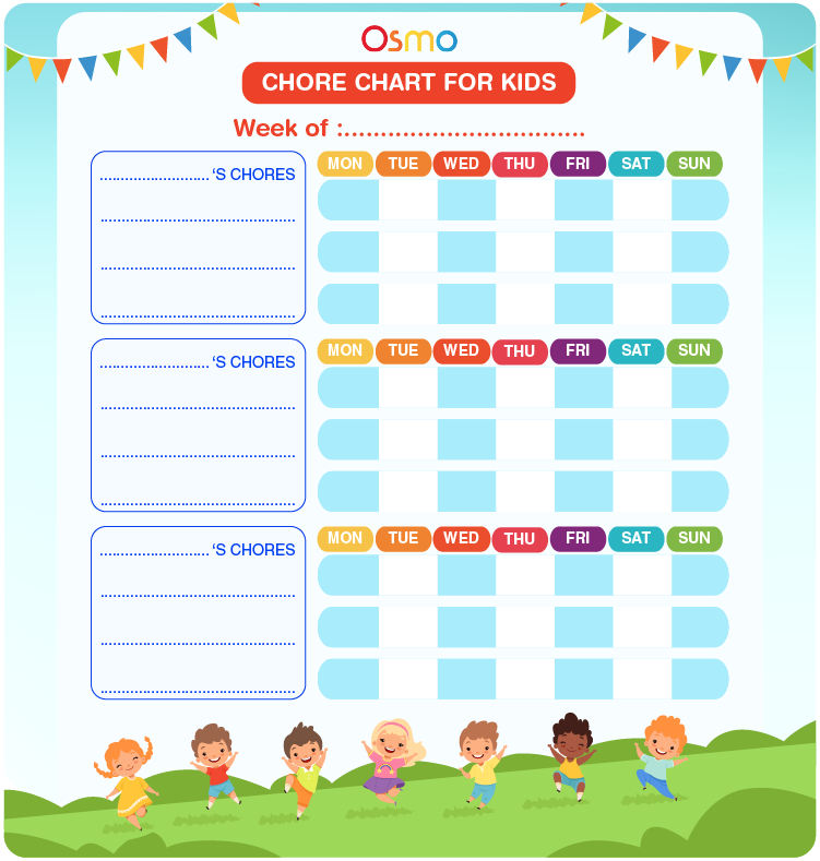 Chore Chart for Multiple Kids