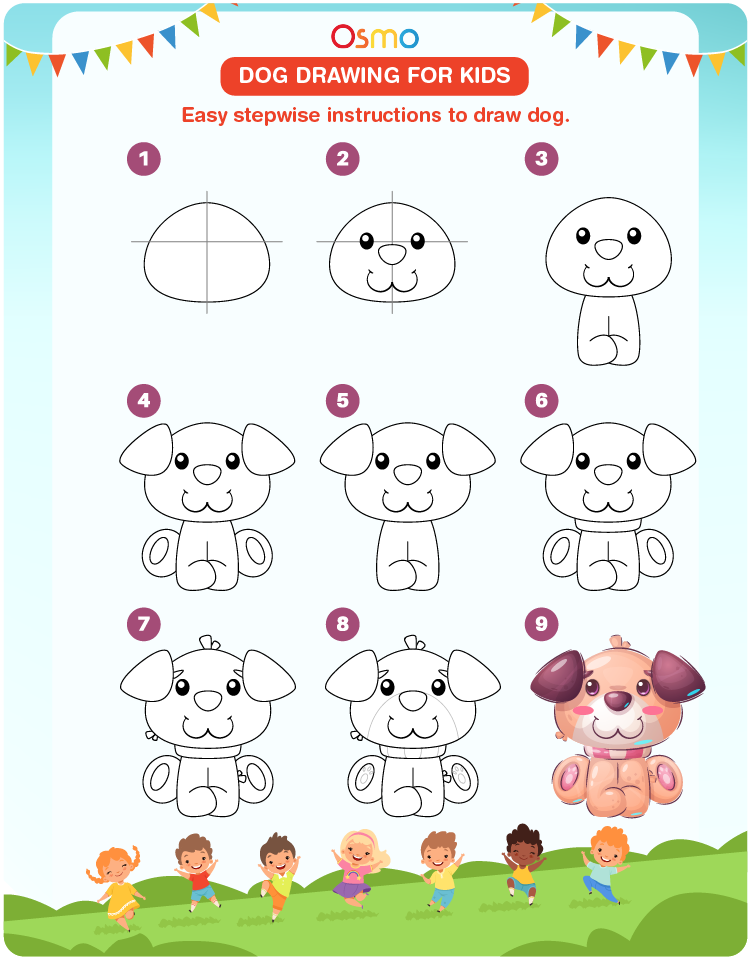 Dog Drawing for Kids 01