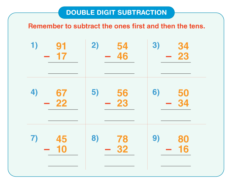 Double Digit Subtraction